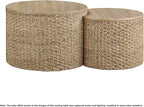 Nesting Coffee Table Set of 2, Rustic Crate and Barrel Coffee Table, Hand-Woven - Image 3