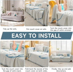 VClife Couch Cover for Sofa Washable Plush Sofa Cover Slipcover - Image 7