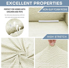 ZNSAYOTX 1 Piece Jacquard Chair Slipcovers - Image 4