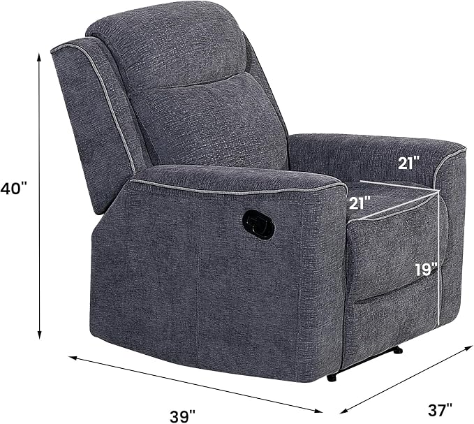 Betsy Furniture Soft Microfiber Manual Reclining Sofa Set, Sofa w/Dropdown Table - Image 4