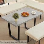 HIPIHOM 3-Piece Corner Dining Table Set - Image 6