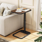 Kitstorack TV Tray Table, Adjustable Height & Rounded Metal Corners, Snack Table - Image 2