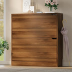 BORNOON Shoe Cabinet with 2 Flip Drawers, Slim Narrow Shoe Storage Cabinet - Image 3