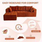 MAXYOYO Modular Sectional Sofa Couch, L Shaped Modern Cloud Couch - Image 6