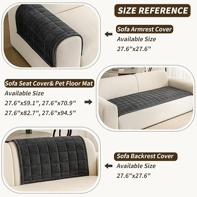 Couch Covers for Dogs Washable, Non Slip Couch Covers for Loveseat Sofa Pet - Image 3