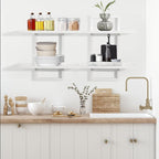 PHOENANCEE Floating Shelves for Wall, Display Hanging Shelf Set of 2, Modern - Image 5