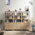SICOTAS Bookshelf 5 Tier Book Shelf Rattan Boho 71" Tall Bookcase - Image 2