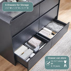 Aitjunz Modern 6 Drawers Dresser - Image 4
