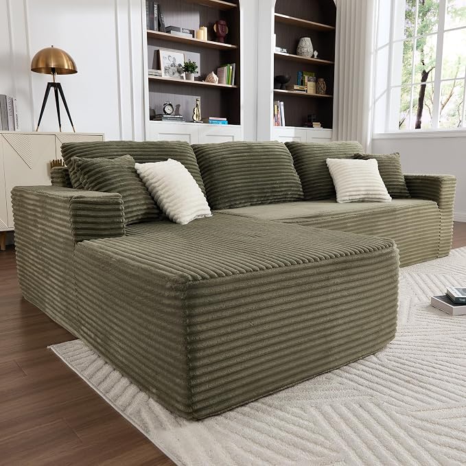 Opiesit 108" Boneless Couches for Living Room, Modular Sectional Sofa - Image 3