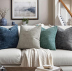 MIULEE Chenille Textured Throw Pillow Covers Light Grey 20x20 Set of 2 | Slubby - Image 5