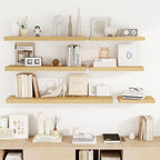 Acovy 24 Inch Floating Shelves, 3D Textured Wood Grain, Wooden Shelves - Image 8
