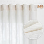 MYSKY HOME Short Curtains for Bedroom Small Windows, Light Filtering Sheer by MYSKYHOME