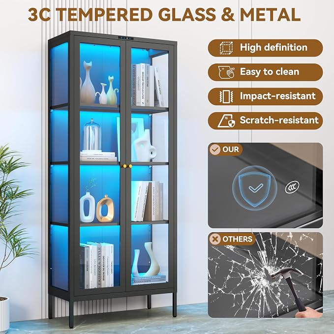 Polup Glass Display Cabinet - Image 4