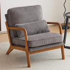 VINGLI Upgraded Premium Corduroy Accent Chair, Upholstered Arm Chair, Solid by VINGLI