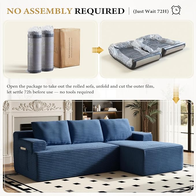 96" Sectional Couches for Living Room Cloud Couch Sofa - Image 5