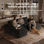 Novilla 133.8" Modular Cloud Couch, Modern Sectional Sofa - Image 17