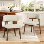 Dining Chairs Set of 2, Modern Upholstered Dining Chairs, Wooden Kitchen Chairs by GRUSIGN