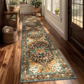 Yamaziot Washable Runner Rug, 2x10 Non-Slip Boho Hallway Kitchen Rug | Stain by Yamaziot