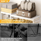 Homykic Bamboo Clothes Rack Garment Rack - Image 6