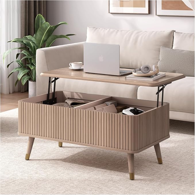 SULIVES Lift Top Coffee Table - Image 9