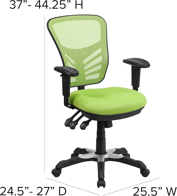 Flash Furniture Nicholas Mid-Back Swivel Office and Gaming Chair, Ergonomic - Image 3