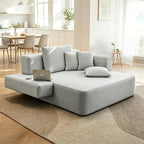 Oversized Boneless Chaise Sofa Bed, Corduroy Chaise Lounge Chair Indoor - Image 9