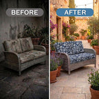 Waterproof Outdoor Cushion Covers, Stretch Patio Slipcovers | UV Resistant - Image 4