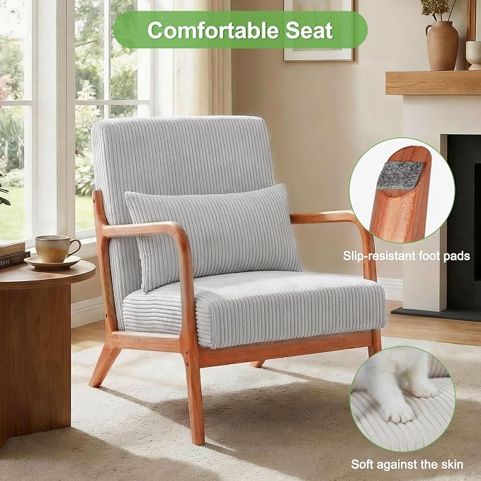 Set of 2 Mid Century Modern Accent Chair - Image 4