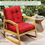 Outdoor Chair Cushions Set of 2, High Back Soft Seat Pad - Image 3