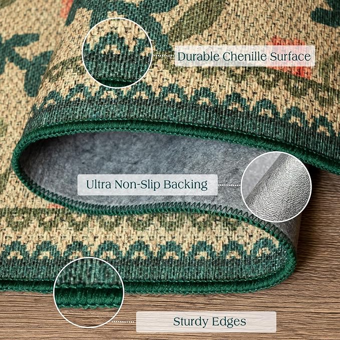 3x5 Entryway Rug, Small Washable Indoor Outdoor Mats - Image 2
