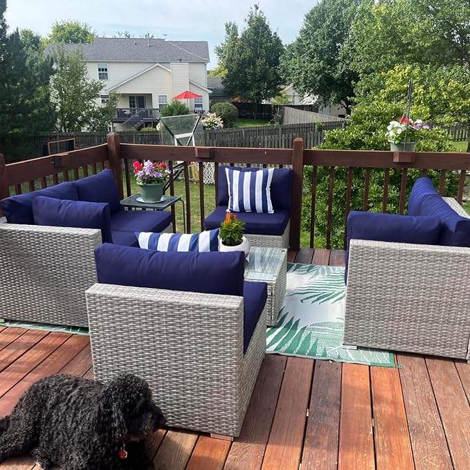 Sqodok Patio Cushion Cover 21x19 inch, Outdoor Seat Cushion Slip Cover - Image 7