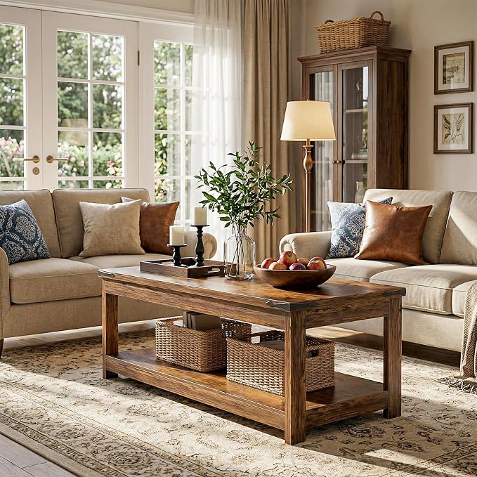 Homieasy 43.3” Rectangular Coffee Table - Image 6