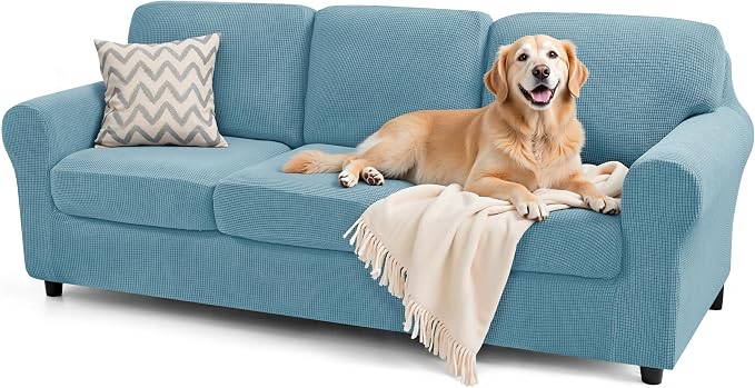 SUBRTEX 7 Pieces Stretch Sofa Slipcover, Couch Cover by Subrtex