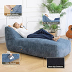 Giant Bean Bag Chair for Adults, Big Faux Fur Plush Bean Bag Lounger, Large - Image 3