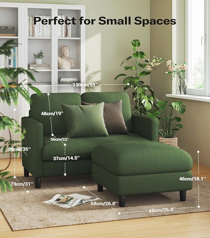 Welzona Loveseat, Comfy Teddy Love Seat - Image 2