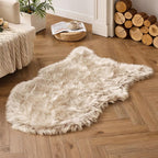 MIULEE Fluffy Area Rug 3'x5' Large Faux Fur Sheepskin Rug by MIULEE