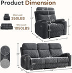 HAOMARKETS 2-Piece Electric Recliner Sofa Set - Image 2