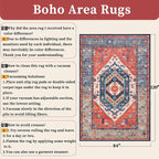 SERISSA 7x10 Washable Non Slip Boho Area Rug - Image 6
