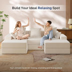 Living&Giving 101" U-Shaped Cloud Sectional Couch - Image 4