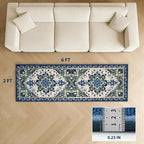 AREDO Runner Rug with Non Slip Rubber Backing, Washable Soft Floor Carpet - Image 2