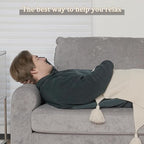 EASE MOOSE Large Seat Velvet L-Shaped Sofa, Soft 4 Seat Couch - Image 6