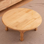 Folding Round Table, Korean Solid Wood Dining Table/Study Table/Coffee - Image 7