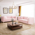 DAMAIFROM 75" Sofa Couch Mid Century Modern Velvet Couch Tufted Button Sofa - Image 4