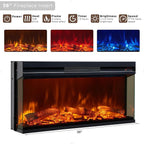 OKD 3-Sided Glass Farmhouse Fireplace TV Stand - Image 3