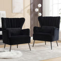 Modern Accent Chairs Set of 2, Comfy Wingback Armchair by YUUIJOAA