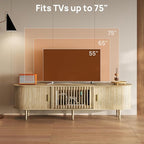 70" Fluted Mid Century Modern TV Stand - Image 3