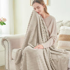 BEDELITE 3D Ribbed Jacquard Linen Blankets Queen Size - Image 2