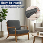 Smiry Waterproof Patio Cushion Covers, Stretch Outdoor Furniture Covers | Couch - Image 7