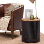 SIMPLIHOME Demy Metal and Wood Accent Table - Image 2