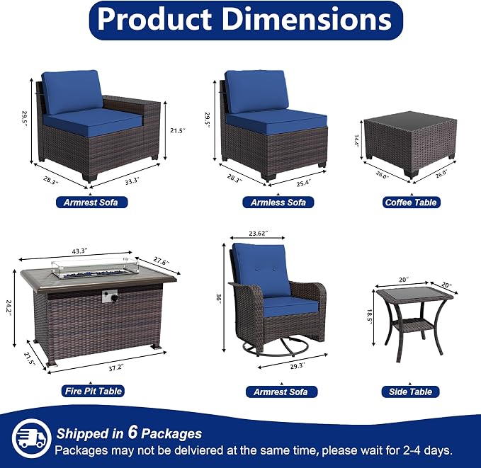 10 Pieces Patio Furniture Set - Image 2